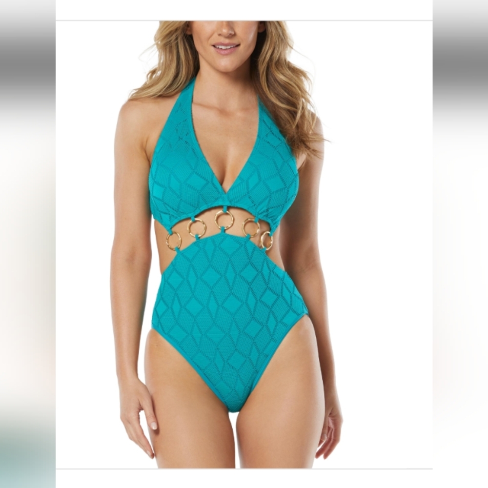 Women's Teal Halter Swimsuit